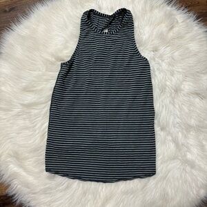 Lululemon Striped Tie Back Tank Top in Gray and White size 6